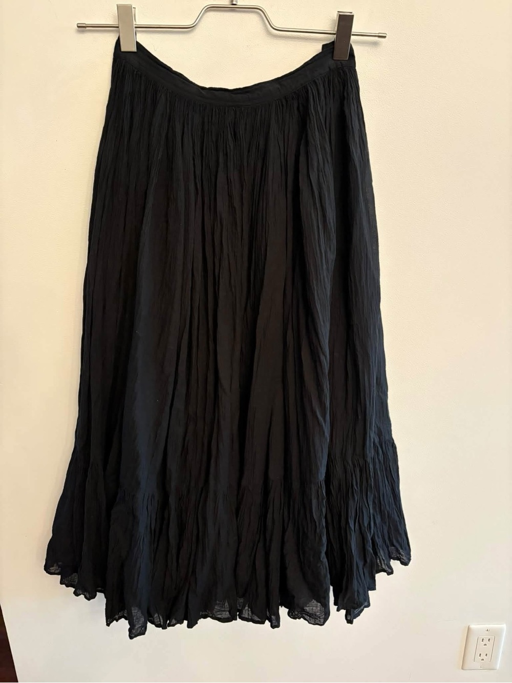 Black Gauze Maxi skirt size Small